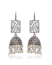 swara Silver Lookalike Earrings